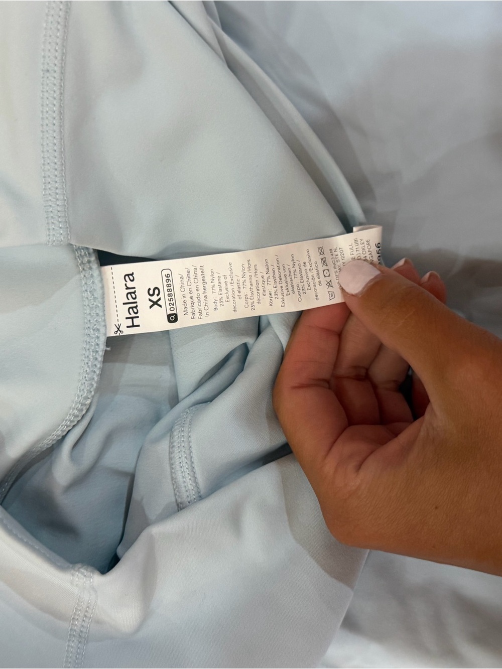 HALARA Pale Blue Active Crop Top & Skirt Set - Picture 2 of 4